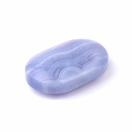 Chalcedon blau Handschmeichler | Massagestein Ø 47 mm in bester Qualität und Farbe Edelsteine Heilsteine bei Wunderstein24