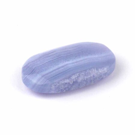 Chalcedon blau Handschmeichler | Massagestein Ø 51 mm in bester Qualität und Farbe Edelsteine Heilsteine bei Wunderstein24