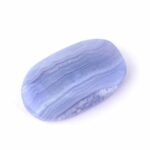 Chalcedon blau Handschmeichler | Massagestein Ø 50 mm in bester Qualität und Farbe Edelsteine Heilsteine bei Wunderstein24