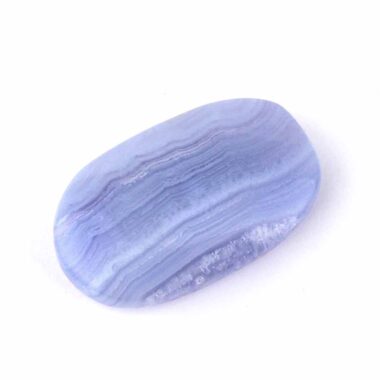 Chalcedon blau Handschmeichler | Massagestein Ø 51 mm in bester Qualität und Farbe Edelsteine Heilsteine bei Wunderstein24