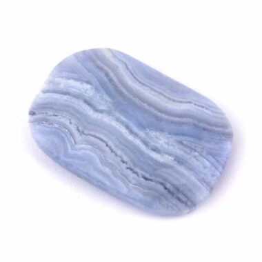 Chalcedon blau Handschmeichler | Massagestein Ø 55 mm in bester Qualität und Farbe Edelsteine Heilsteine bei Wunderstein24