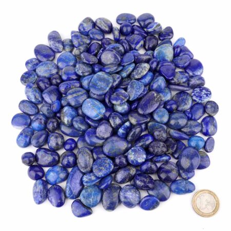 Lapislazuli Trommelsteine Ø ca. 15 – 25 mm aus Afghanistan Edelsteine Heilsteine bei Wunderstein24