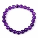 Amethyst Ø 8 mm Kugel | Perlen Armband Uruguay flexibel und dehnbar Edelsteine Heilsteine bei Wunderstein24