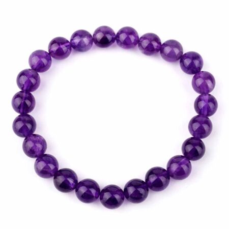 Amethyst Ø 8 mm Kugel | Perlen Armband Uruguay flexibel und dehnbar Edelsteine Heilsteine bei Wunderstein24