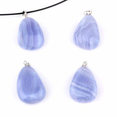 Chalcedon blau Anhänger mit 925 Sterling-Silber Stiftöse in Top-Qualität Edelsteine Heilsteine bei Wunderstein24 Chalcedon blau Anhänger mit 925 Sterling-Silber Stiftöse in Top-Qualität Edelsteine Heilsteine bei Wunderstein24