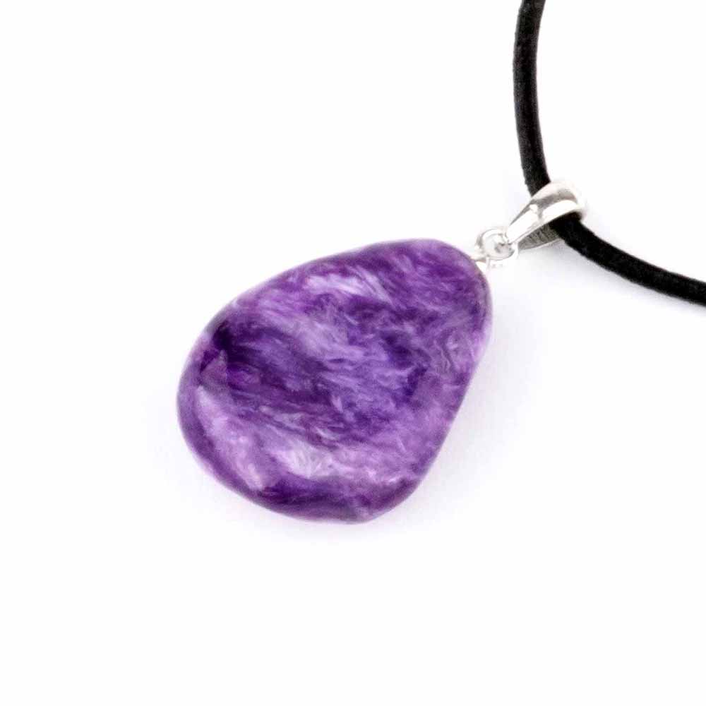 Charoit Anhänger mit 925 Sterling-Silber Stiftöse in Top-Qualität Edelsteine Heilsteine bei Wunderstein24 Charoit Anhänger mit 925 Sterling-Silber Stiftöse in Top-Qualität Edelsteine Heilsteine bei Wunderstein24