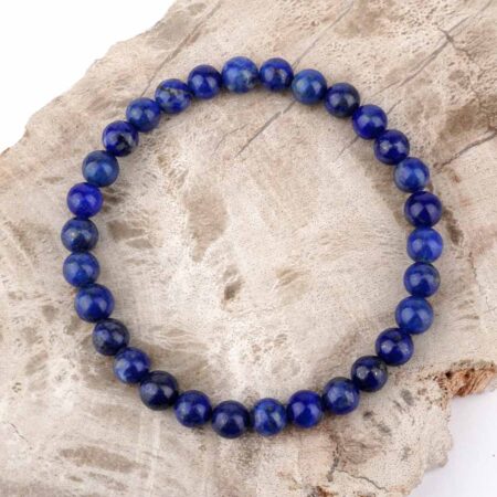 Lapislazuli Ø 6,5 mm Natur Kugel Edelstein Armband flexibel und dehnbar Edelsteine Heilsteine bei Wunderstein24