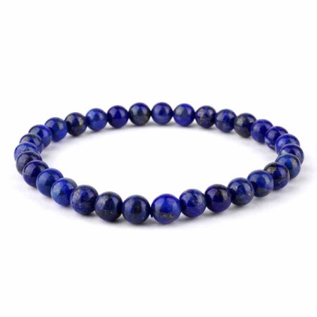 Lapislazuli Ø 6,5 mm Natur Kugel | Perlen Armband AAAA-Qualität flexibel und dehnbar Edelsteine Heilsteine bei Wunderstein24