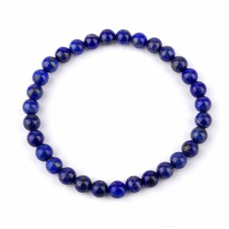 Lapislazuli Ø 6,5 mm Natur Kugel | Perlen Armband AAAA-Qualität flexibel und dehnbar Edelsteine Heilsteine bei Wunderstein24