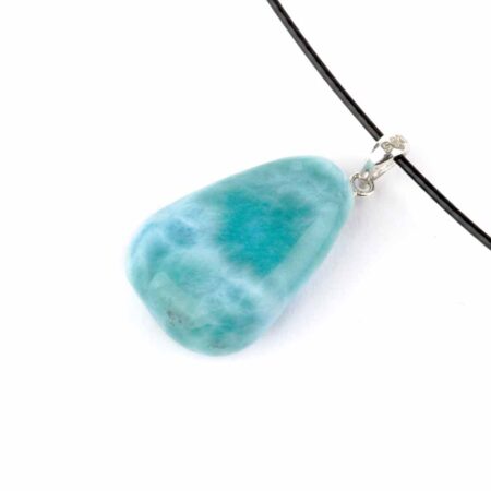 Larimar Anhänger mit 925 Sterling-Silber Stiftöse in Top-Qualität Edelsteine Heilsteine bei Wunderstein24