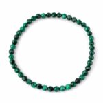 Malachit Ø 4 mm facettiertes Kugel | Perlen Armband flexibel und dehnbar Edelsteine Heilsteine bei Wunderstein24