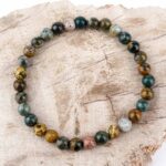 Ozean Jaspis Ø 6 mm Kugel | Perlen Armband flexibel und dehnbar Edelsteine Heilsteine bei Wunderstein24