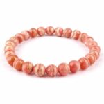 Rhodochrosit Ø 7,5 mm Kugel | Perlen Armband flexibel und dehnbar Edelsteine Heilsteine bei Wunderstein24