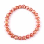 Rhodochrosit Ø 7,5 mm Kugel | Perlen Armband flexibel und dehnbar Edelsteine Heilsteine bei Wunderstein24