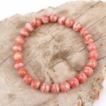 Rhodochrosit Ø 7,5 mm Kugel | Perlen Armband flexibel und dehnbar Edelsteine Heilsteine bei Wunderstein24