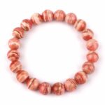 Rhodochrosit Ø 8 mm Kugel | Perlen Armband flexibel und dehnbar Edelsteine Heilsteine bei Wunderstein24