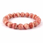 Rhodochrosit Ø 7,5 mm Kugel | Perlen Armband flexibel und dehnbar Edelsteine Heilsteine bei Wunderstein24