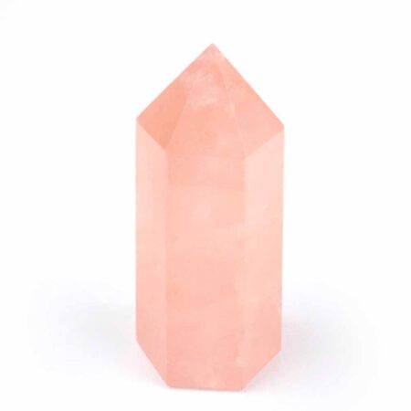 Rosenquarz Spitze Höhe 69 mm poliert in bester Qualität und Farbe Edelsteine Heilsteine bei Wunderstein24