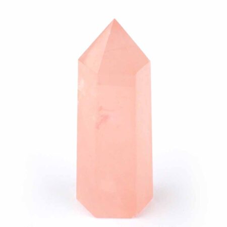 Rosenquarz Spitze Höhe 82 mm poliert in bester Qualität und Farbe Edelsteine Heilsteine bei Wunderstein24