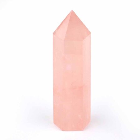 Rosenquarz Spitze Höhe 94 mm poliert in bester Qualität und Farbe Edelsteine Heilsteine bei Wunderstein24