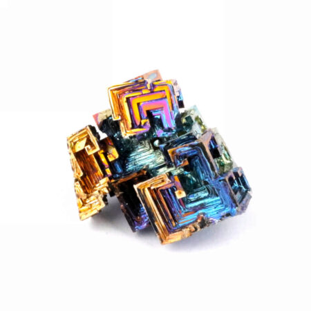 Wismut (Bismuth) Kristall Stufe in einzigartiger Qualität und Farbe Edelsteine Heilsteine bei Wunderstein24