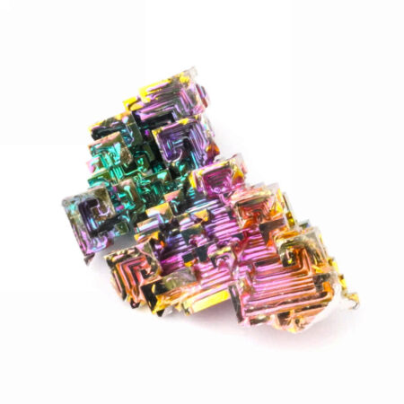 Wismut (Bismuth) Kristall Stufe in einzigartiger Qualität und Farbe Edelsteine Heilsteine bei Wunderstein24