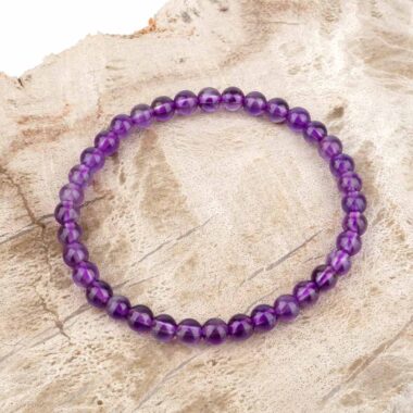 Amethyst Ø 4,5 mm Kinder Kugel Edelstein Armband flexibel und dehnbar Edelsteine Heilsteine bei Wunderstein24