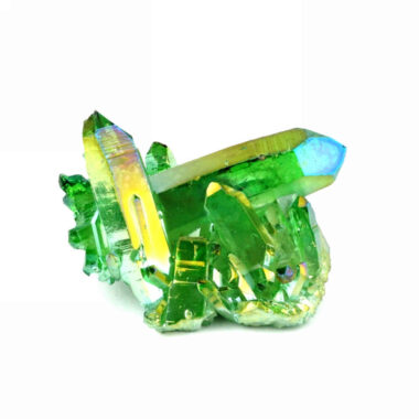 Aqua Angel Aura Bergkristall Stufe grün aus Brasilien Edelsteine Heilsteine bei Wunderstein24