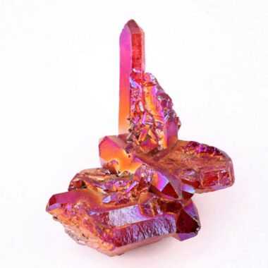 Aqua Angel Aura Bergkristall Stufe rot aus Brasilien Edelsteine Heilsteine bei Wunderstein24