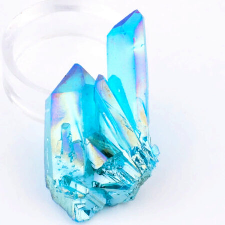 Aqua Angel Aura Bergkristall Stufe türkis aus Brasilien Edelsteine Heilsteine bei Wunderstein24