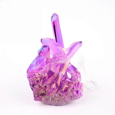 Aqua Angel Aura Bergkristall Stufe lila | violett aus Brasilien Edelsteine Heilsteine bei Wunderstein24