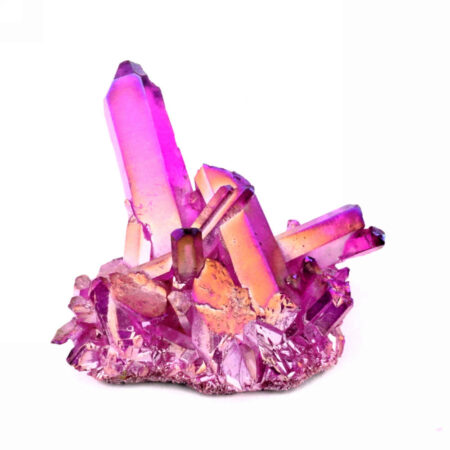 Aqua Angel Aura Bergkristall Stufe lila | violett aus Brasilien Edelsteine Heilsteine bei Wunderstein24
