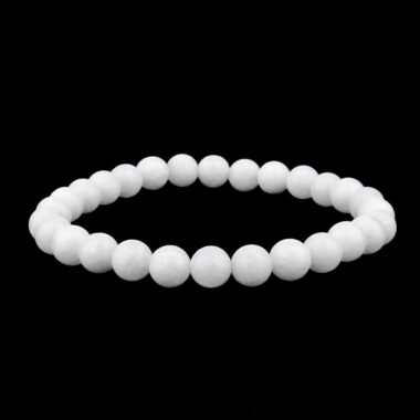 Baryt Ø 6 mm Kugel | Perlen Armband flexibel und dehnbar Edelsteine Heilsteine bei Wunderstein24