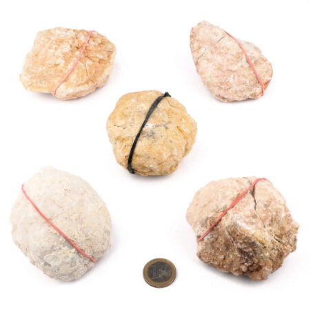 Bergkristall Natur Drusen-Paar Nussgeode Ø 35 – 65 mm Edelsteine Heilsteine bei Wunderstein24