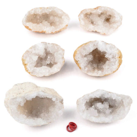 Bergkristall Natur Drusen-Paar Nussgeode Ø 35 – 65 mm Edelsteine Heilsteine bei Wunderstein24