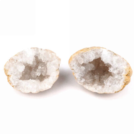 Bergkristall Natur Drusen-Paar Nussgeode Ø 35 – 65 mm Edelsteine Heilsteine bei Wunderstein24
