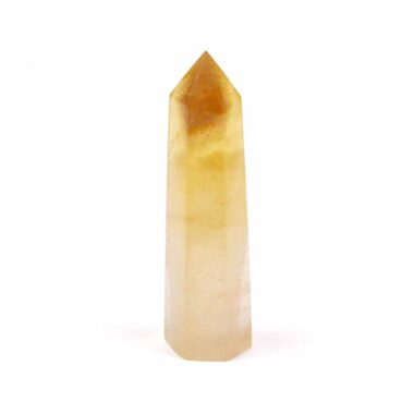 Fluorit Spitze poliert gelb Höhe 80 mm in bester Qualität Edelsteine Heilsteine bei Wunderstein24