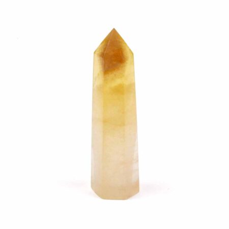Fluorit Spitze poliert gelb Höhe 80 mm in bester Qualität Edelsteine Heilsteine bei Wunderstein24