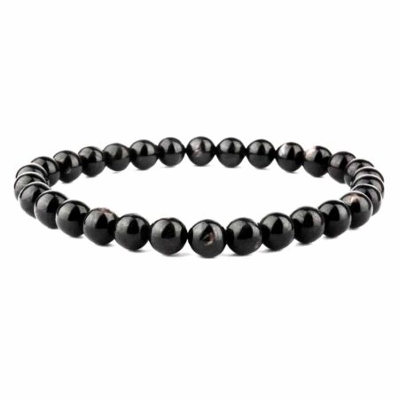 Hypersthen Ø 6 mm Kugel | Perlen Armband flexibel und dehnbar Edelsteine Heilsteine bei Wunderstein24