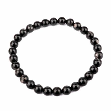 Hypersthen Ø 6 mm Kugel | Perlen Armband flexibel und dehnbar Edelsteine Heilsteine bei Wunderstein24