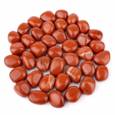 Jaspis Trommelsteine rot Ø ca. 22 – 30 mm aus Brasilien Edelsteine Heilsteine bei Wunderstein24
