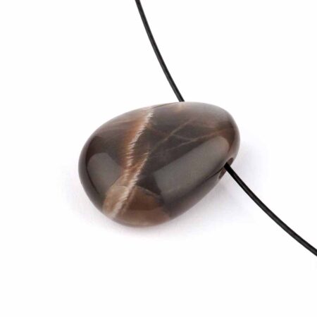 Mondstein dunkel Cabochon Anhänger seitlich gebohrt Edelsteine Heilsteine bei Wunderstein24