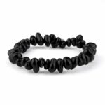 Obsidian schwarz Kinder Edelstein Armband flexibel und dehnbar Edelsteine Heilsteine bei Wunderstein24