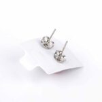 Perle rosa | Süßwasser Ø ca. 8 mm Kugel Ohrstecker Paar versilbert Edelsteine Heilsteine bei Wunderstein24