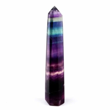 Regenbogen Fluorit bunt Spitze Höhe 96 mm in bester Qualität Edelsteine Heilsteine bei Wunderstein24