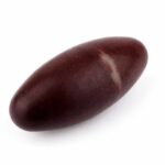 Shiva Lingam Heilstein Länge 77 mm vom Fluß Narmada in Indien Energiestein Edelsteine Heilsteine bei Wunderstein24