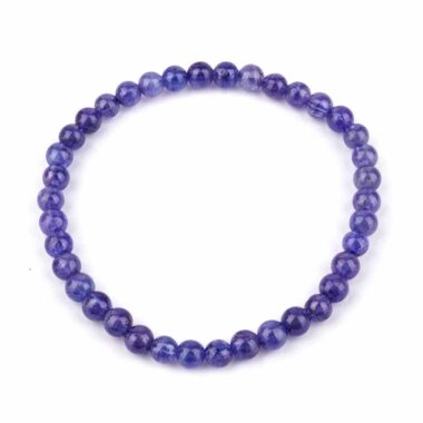 Tansanit Ø 5 mm Kugel Armband flexibel und dehnbar in bester Qualität und Farbe Edelsteine Heilsteine bei Wunderstein24
