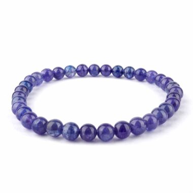 Tansanit Ø 6 mm Kugel Armband flexibel und dehnbar in bester Qualität und Farbe Edelsteine Heilsteine bei Wunderstein24