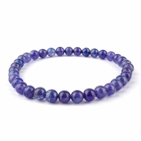 Tansanit Ø 5 mm Kugel Armband flexibel und dehnbar in bester Qualität und Farbe Edelsteine Heilsteine bei Wunderstein24