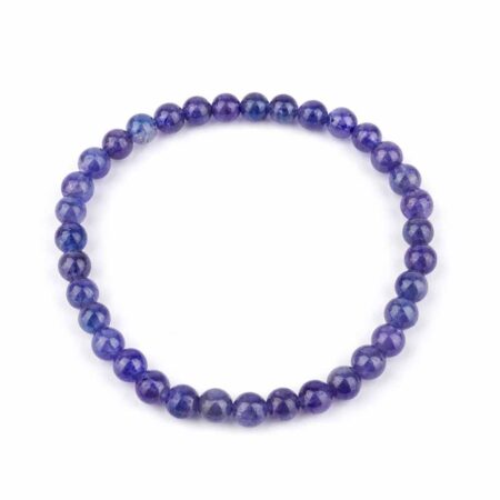 Tansanit Ø 6 mm Kugel Armband flexibel und dehnbar in bester Qualität und Farbe Edelsteine Heilsteine bei Wunderstein24